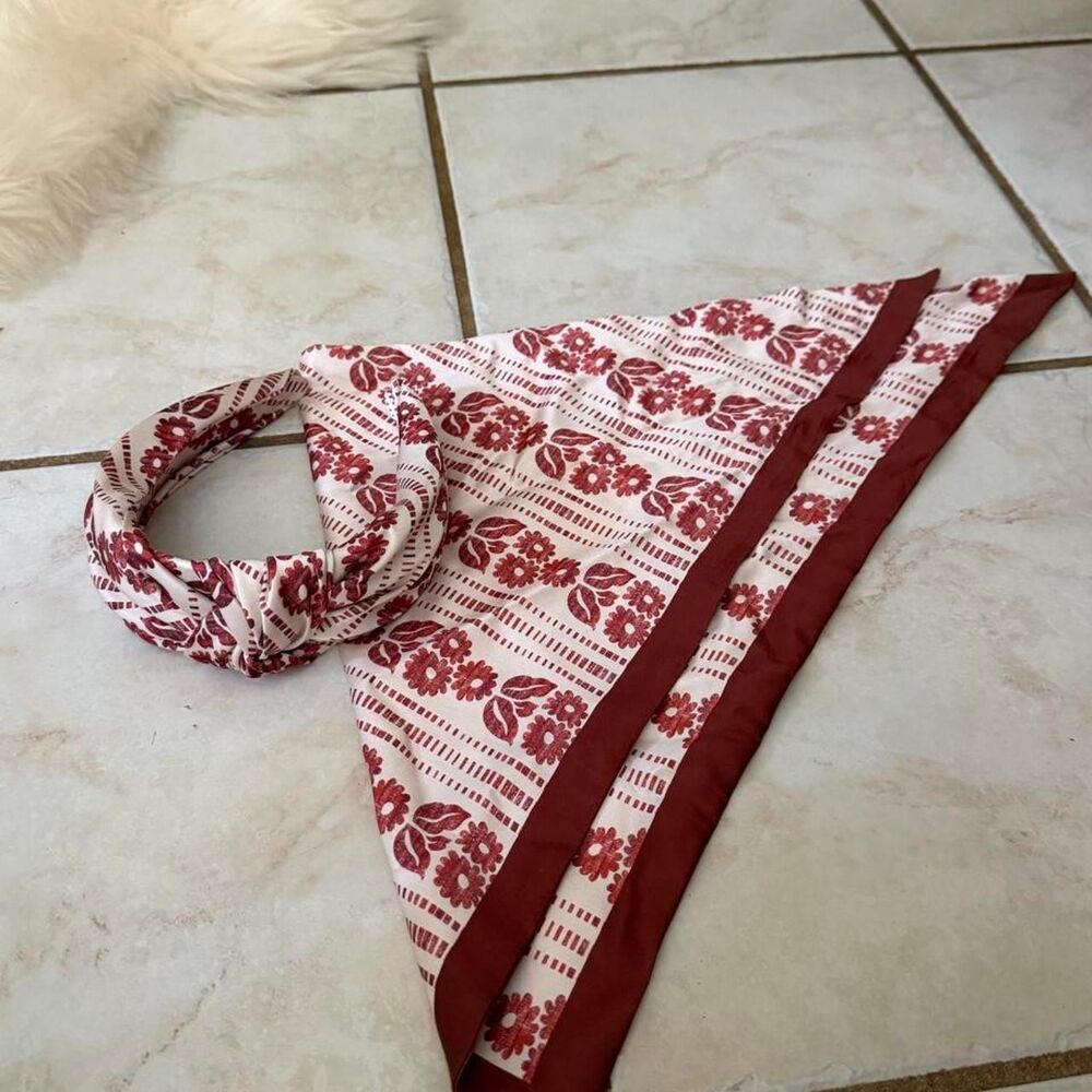 NWT Anthropologie Triangle scarf and knotted Headband satin set